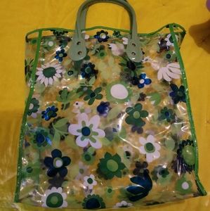Cute vintage plastic tote bag
